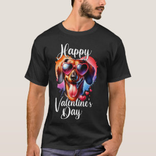 ダックスフンド バレンタイン ダックスフンド バレンタインデー Tシャツ