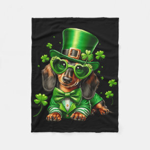 ダックスフンド パトリックの日 Tシャツ ウィーナー ダクシー フリースブランケット