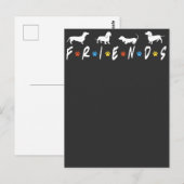 ダックスフンド フレンズ ポストカード (正面/裏面)