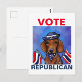 ダックスフンド ポストカード (正面/裏面)