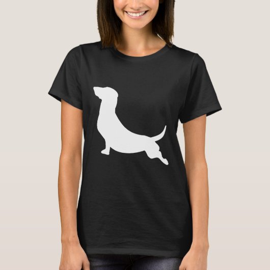 ダックスフンド ヨガ ダックスフンド Tシャツ (正面)