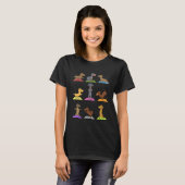 ダックスフンド ヨガ Tシャツ (正面フル)