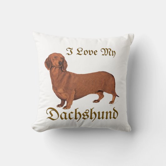 ダックスフンド ラブ クッション (正面)