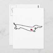ダックスフンド ラブ ポストカード (正面/裏面)