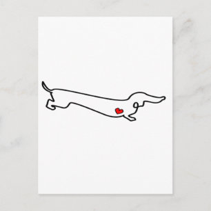 ダックスフンド ラブ ポストカード