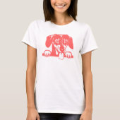 ダックスフンド ラブ Tシャツ (正面)