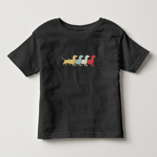 ダックスフンド レトロ ビンテージ トドラーTシャツ