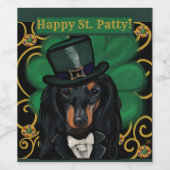 ダックスフンド ワインラベル (シングルラベル)