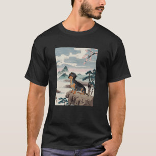 ダックスフンド 日本の芸術 橋本雅邦 古典 日本 Tシャツ