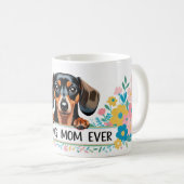 ダックスフンド 最高の犬のママ コーヒーマグカップ (正面右)