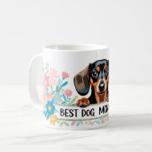 ダックスフンド 最高の犬のママ コーヒーマグカップ (正面左)