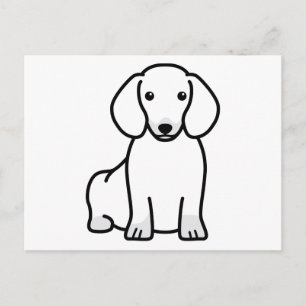 ダックスフンド 犬の漫画 ポストカード