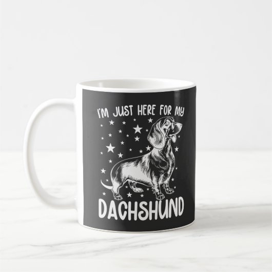 ダックスフンド 犬好き クールな誕生日 コーヒーマグカップ (左)