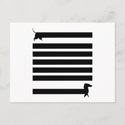 ダックスフンド 犬 おもしろ かわいい 犬ホルダー 子犬 ギフト ポストカード (正面)