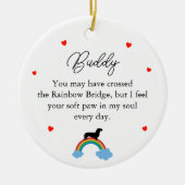 ダックスフンド 犬 オーダーメイド 追悼 セラミックオーナメント (正面)