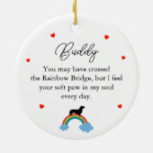 ダックスフンド 犬 オーダーメイド 追悼 セラミックオーナメント (裏面)