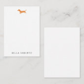 ダックスフンド 犬 個人用 フラット ノートカード (正面/裏面)