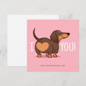 ダックスフンド 犬 愛 オリジナル カード (正面/裏面)