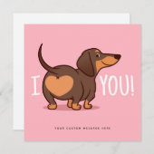 ダックスフンド 犬 愛 カスタム カード (正面/裏面)