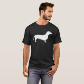 ダックスフンド 短毛 - シルエット2 Tシャツ (正面フル)