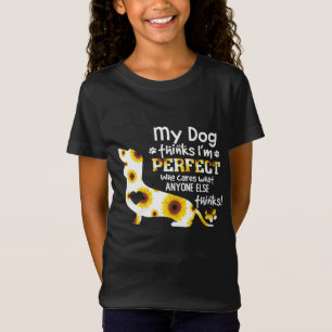 ダックスフンド 私の犬は私が完璧だと思っている 面白いフレーズ Tシャツ