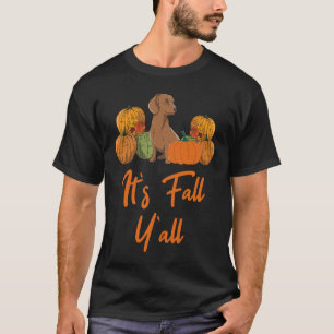ダックスフンド 秋 紅葉 ヒョウ柄 カボチャ 犬 Tシャツ