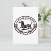 ダックスフンド 穏やかな心、忠実な友 サンキューカード (スタンド正面)