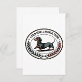 ダックスフンド 穏やかな心、忠実な友 サンキューカード (正面/裏面)