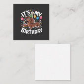 ダックスフンド 誕生日おめでとう スクエア名刺 (正面/裏面)