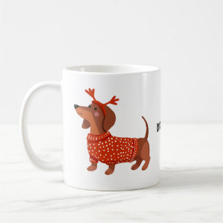 ダックスフンド 赤 ジャンパー ソーセージ 犬好き コーヒー コーヒーマグカップ