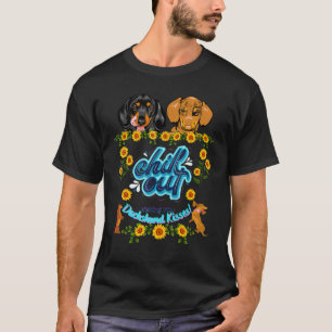 ダックスフンド  面白い ペット テリア犬 リラックス かわいい  1 Tシャツ