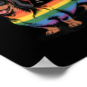 ダックスフンド LGBT ゲイ プライド ポスター (角)