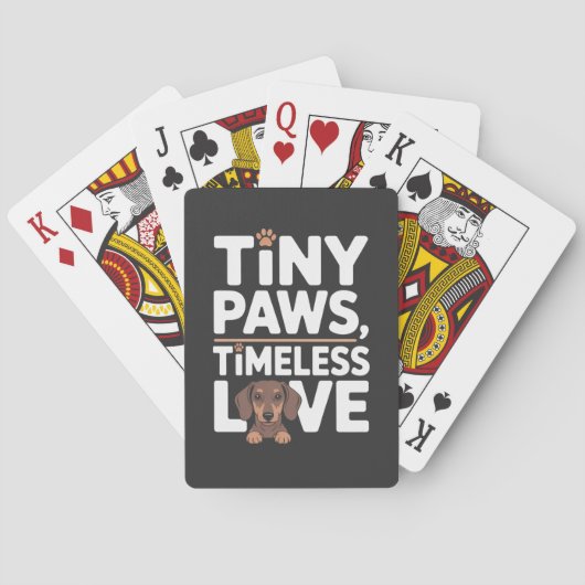 ダックスフンド Tiny Paws、永恒の愛 トランプ (裏面)