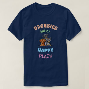 ダックスフンドHAPPY KiniArt Tシャツ