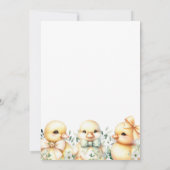 ダックスベビー男女兼用シャワー招待状 招待状 (裏面)