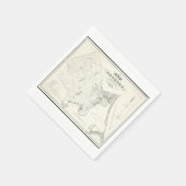 ダックスベリーマサチューセッツの地図 スタンダードカクテルナプキン (角)