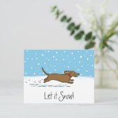 ダックスユント – ハッピーウィーナードッグホリデイ シーズンポストカード (スタンド正面)