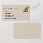 ダックスユンド犬ペット動物の名刺マグネット 名刺 (正面/裏面)