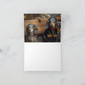 ダックスワイスレイクリスマスデコール カード (内部)