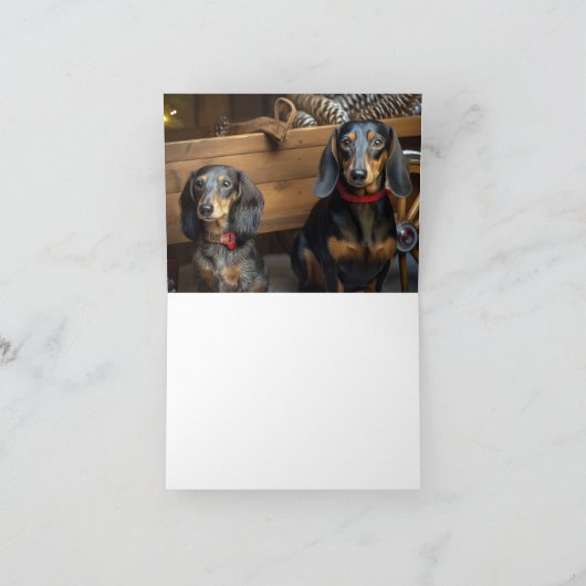 ダックスワイスレイクリスマスデコール カード (内部)