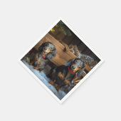 ダックスワイスレイクリスマスデコール スタンダードカクテルナプキン (角)