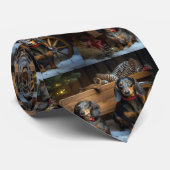 ダックスワイスレイクリスマスデコール ネクタイ (ロール)