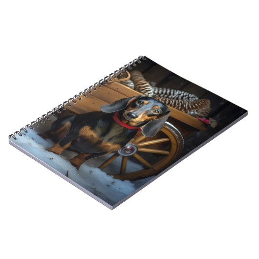 ダックスワイスレイクリスマスデコール ノートブック (左側)