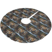 ダックスワイスレイクリスマスデコール ブラッシュドポリエステルツリースカート (アングル)