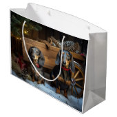 ダックスワイスレイクリスマスデコール ラージペーパーバッグ (裏面アングル)