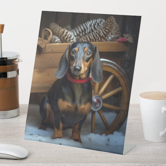 ダックスワイスレイクリスマスデコール 台座サイン (インサイチュ)