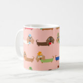 ダックスンオンピンク コーヒーマグカップ (正面左)