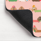 ダックスンオンピンク マウスパッド (コーナー)