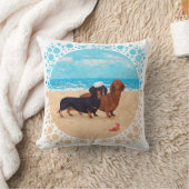 ダックスンズアットザビーチ クッション (ブランケット)