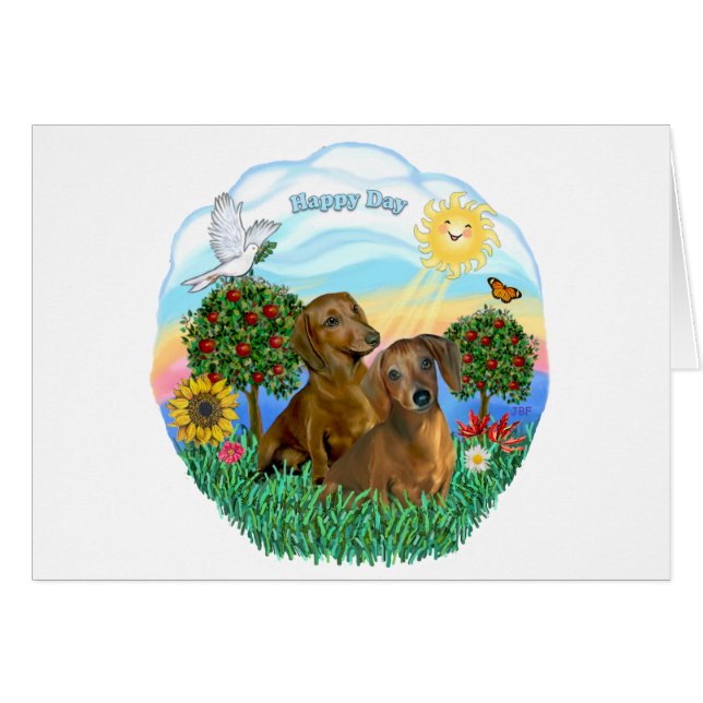 ダックスント（赤または茶色） (正面横)